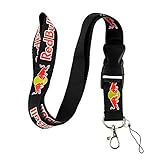 Black & Red Logo Keychain Key Chain Black Lanyard Clip with Webbing Strap Quick Release Buckle (PCK-006)