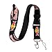 Black & Red Logo Keychain Key Chain Black Lanyard Clip with Webbing Strap Quick Release Buckle (PCK-006)