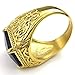 KONOV Mens Stainless Steel Ring, Vintage Engraved Fleur De Lis Dragon Claw, Black