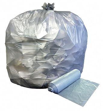clear industrial trash bags
