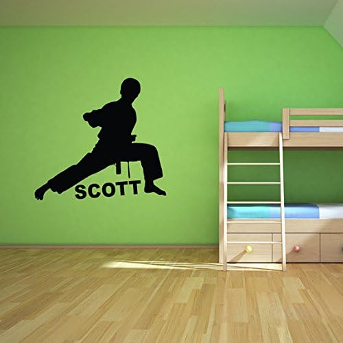 2016 Newly Custom-made Personalized Boys Name Vinyl Wall Sticker Karate Martial Arts Wall Decal Room Decor