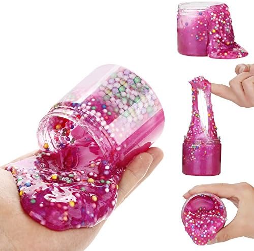 PAIRY Jelly Soft Slime Stress Fluffy Slime Kids Clay Toy Slime Toy (Pink)