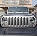 Triple Chrome Silver Front Headlight Trim Cover Bezels Compatible with 2007-2018 Wrangler Rubicon Sahara Sport JK JKU 2&4 door - Pair