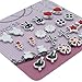 Black White Red Color Enamel Magnetic Studs Earrings for Teen Girls Kids Womens