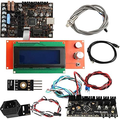 Kinbelle 3D Printer Controller Electronics Parts Kit, Compatible with Prusa i3 MK3, Included 1.1a Mainboard + MMU2 Control Board + 2004 LCD Display + Sensor + Power Panic V 0.4