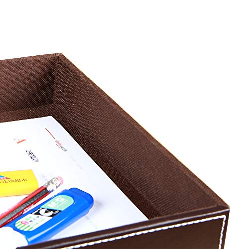 YAPISHI Leather Desk Organizer with 3 Drawers, Executive Office