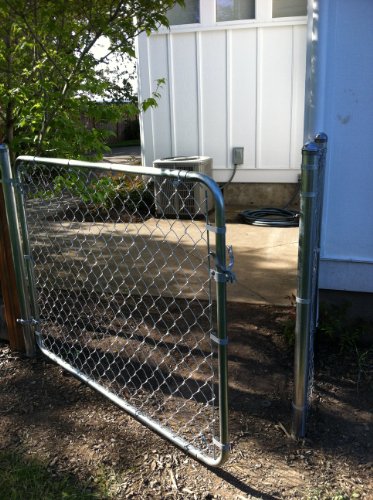 Chain Link Fence Walk-through Gate Kit - Adjust-A-Gate Chain Link Gate Building Kit - This fence gate kit is perfect for replacing existing sagging gates or building new ones. (24"-72" wide x 4' high)