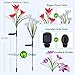 CCJK Solar Flower Lights, Solar Garden 8 Lily Flowers Stake Lights Outdoor,Solar ornaments, Mother's Day Gifts,Multi-Color Changing LED Solar Lights Decorative For Patio,Backyard(2 Pack, Purple & Red)