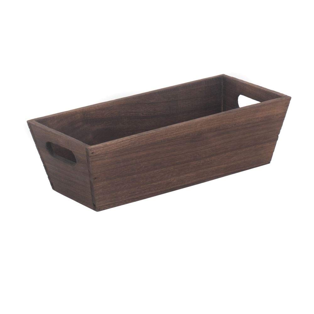 Red Hamper WB060 Dark Wooden Packing Trough, Wicker