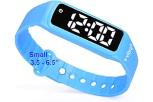 E-VIBRA 8 Alarm Vibrating Alarm Watch Medical Reminder Watch - with Timer and 8 Daily Alarms (Blue -Small)