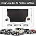 【2019 Upgraded】 Car Windshield Snow Cover, Double-Sided Protection Ice, Frost, UV Full Defense Season Protection Elastic Hooks Design Not Scratch Paint Large Size Fit for Most Vehicle 96