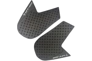 ZXXM Motorcycle Black Rubber Gas Fuel Tank Traction Grip Compatible With Yamaha MT09 FZ09 2014-2017