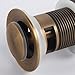 Beelee Antique Brass Pop Up Sink Drainer with overflow