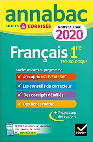 Amazon Fr Annales Annabac 2020 Francais 1re Technologique Sujets Et Corriges Pour Le Nouveau Bac Francais Bernard Helene Dauvin Sylvie De Maistre Mathilde Ricard Helene Saulnier Sophie Spies Swann Touet Berangere