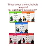 Aromatika Best Seller Natural Backflow Incense Cones Combo 'B' of 5 Packets Consists Total 50 Cones of 5 fragrances Sandal, Lavendar, Patchouli, Rose, Lotus