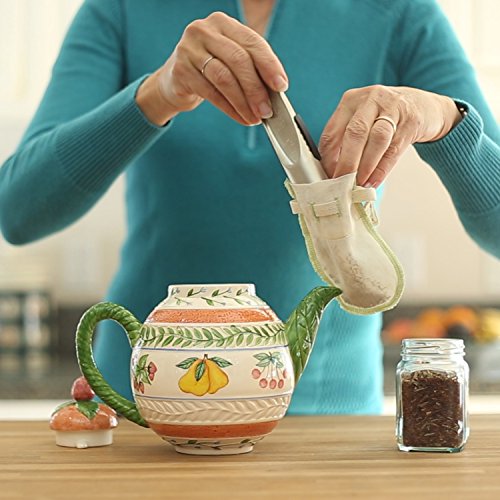 Simple Ecology Worlds Best Reusable Organic Cotton Muslin Fine Mesh Straining Bags - Tea Filter 2 Pack (loose leaf tea infuser, tea strainer)