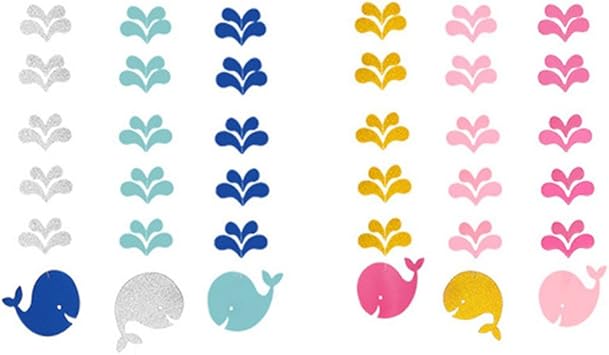 Amazon Com Luoem 2 Sets Nautical Baby Shower Decorations Whale