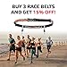 sport2people Ultra Running Race Belt for Runners - Triathlon Number Belt with Gel Loops - Reflective Running Gear for Marathon Races