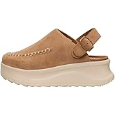 HEYDUDE Women’s Delray Suede Platform Clog | Boho Style Elevated, Casual Slip-On Shoes with Adjustable Strap | Lightweight Comfortable Suede Clogs for Women | Stylish Everyday Footwear