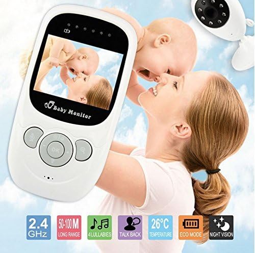 Baby Monitor Home Remote Monitor Wireless 2.4 Inch Monitor with 2.4 Inch LCD Screen Digital Audio Baby Monitor Supporting Night Vision and Two Way Intercom Temperature Detection for Kids Baby Parents