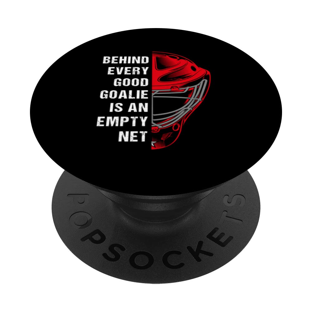 Hockey Goalkeeper Mask, Player Outfit for Ice Hockey Goalie PopSockets Swappable PopGrip