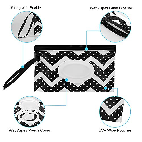 Umtiti Diaper Wipes Dispenser with Lid and Baby Wipes Dispenser Pouch