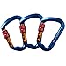 Ayamaya Climbing Carabiners - 3 Pack Screwgate Locking Carabiner 30KN (6744 lbs) Heavy Duty Gears for Rock Climbing, Rappelling, Swing Rescue & Gym, Large D-Shaped Carabiners