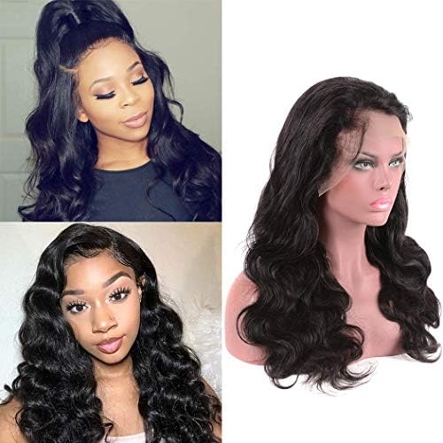 Glueless Lace Front Human Hair Wigs For Women Black Brazilian Unprocessed Body Wave Wigs Pre Plucked With Baby Hair 130 Density Bleached Knot Mink Real Virgin Real Human Hair Free Part 12 Inch