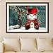 Adarl Christmas 5D DIY Diamond Painting Full Drill Round Resin Beads Happy Snowman Pictures of Crystals Diamond Dotz Kits,Cross Stitch Kit