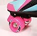 Kandy Kid's Roller Skates - Comfortable Children's Skates with Fun Colors and Designs (Summer Days Teal and Pink) (Size 7)