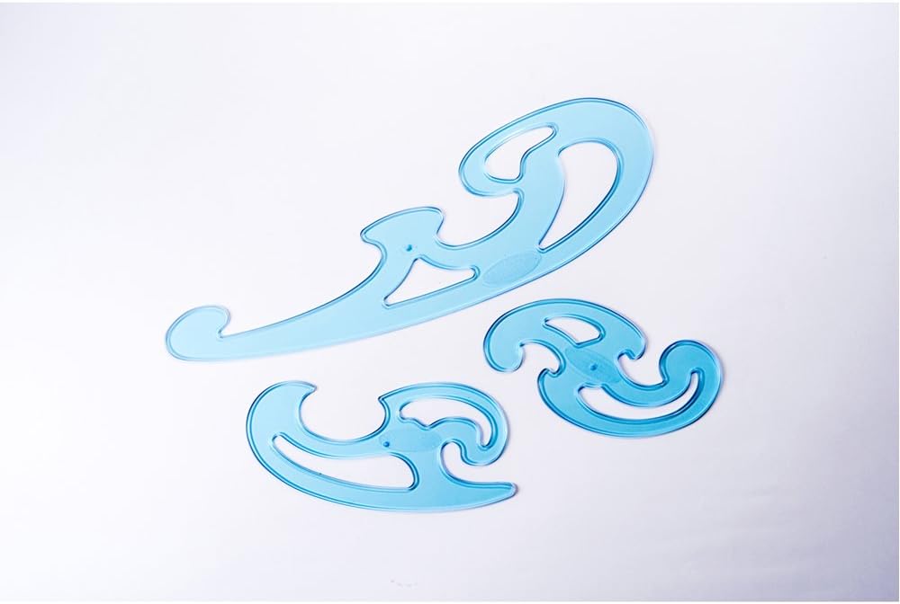 Staedtler Mars 571 Set of 3 Shapes of French Curves, 57140WP : Technical Drawing Templates : Office Products