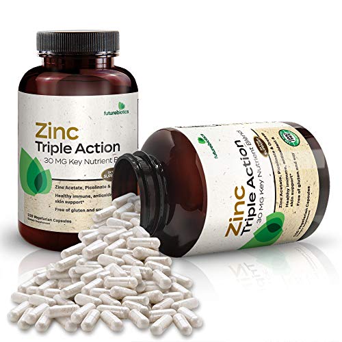 Futurebiotics Zinc Triple Action 30mg Key Nutrient Blend Immune Support