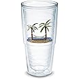 Tervis Palm Tree & Hammock Scene Made in USA Double Walled Insulated Tumbler Cup Keeps Drinks Cold & Hot, 24oz, Unlidded