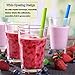 WALFOS Reusable Silicone Straws- Extra Long Flexible Straight Straws for Smoothies /20 & 30 oz Tumblers Yeti/Rtic/Ozark/Trail -（8 Straws + 3 Cleaning Brushes + 1 Storage Pouch）- Food Grade & BPA FREE