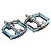 BONMIXC Flat Road Bicycle Pedals Sealed Bearing MTB Pedals Aluminum Alloy Bike Pedals Blue 9/16