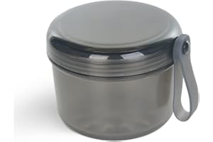 JOYSTOR Denture Case, No-Leak Retainer Cleaner Case, Denture Cup for Soaking Dentures Retainers Mouth Guard Night Guard, Denture Bath False Teeth Container for Traveling (Transparent Gray)