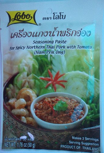 Lobo Nam Prik Ong Seasoning Paste for Spicy Northern Pork Thai Food Product of Thailand