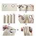 SONGMICS 2 Panel Set Blackout Curtain Thermal Insulated Window Drapes Solid Grommet 52 by 84 inch Beige ULRB210E