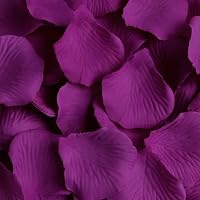 Dealzip Inc® Purple 1000Pcs Artificial Silk Rose Flower Petals Wedding Table Scaters Confetti Bridal Wedding Party Decoration