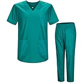 Uniforms Unisex Scrub Set – Medical Uniform with Scrub Top and Pants 817-8312
