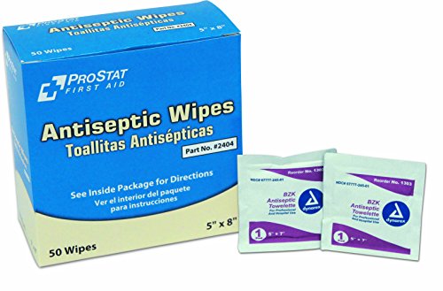 ProStat First Aid 2404 Antiseptic Wipes (Pack of 50)