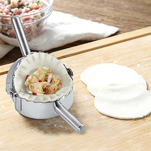 Home Servz Food Grade 304 Stainless Steel Ravioli Maker Pierogi Dumpling Mold - Dough Press Cutter - Pie Crimper Kitchen Wrapper Pastry Tool(5 inch)