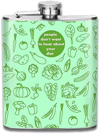 YANDA Just Shut Up Eat Your Lettuce Sad Diet Cool Stainless Steel Flask Hip Flask