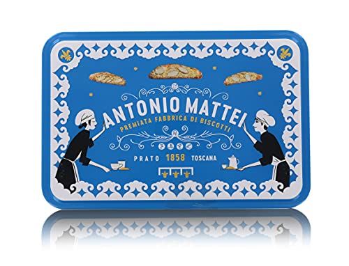 Cantucci alle Mandorle in Biscottiera di Latta Decorata, Biscotti di Prato Classici in Confezione Regalo da 300g - immagine 3