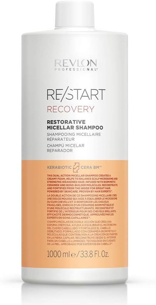 REVLON PROFESSIONAL Re/Start Repair Repairing Micellar Shampoo 1000 ml, white, 1 l (Pack of 1)