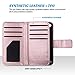 ULAK iPhone 5s Case, iPhone 5 Case, iPhone 5s/5/SE Wallet Case, Fashion PU Leather Magnet Wallet Flip Case Cover with Built-in Credit Card/ID Card Slots for 5s 5G 5 SE,Rose Gold