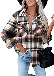 Dokotoo Womens Corduroy Button Down Shirts Boyfriend Long Sleeve Oversized Blouses Tops