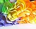 JiaDuo Girls Layered Rainbow Tutu Skirt Bow Dance Ruffle,Rainbows,Large/4-6 Years