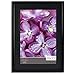 Gallery Solutions 16x22 Black Wood Wall Frame with Double Black Mat for 12x18 Image
