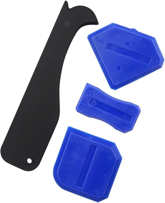 3 in 1 Caulking Tools, Silicone Caulk Remover Grout Scraper with Reuse